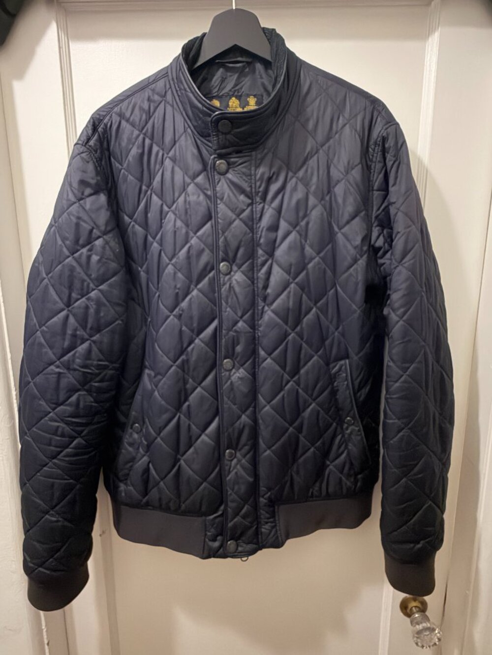 Barbour Edderton Quilted Jacket — Navy (Style MQU1011NY91) - Large